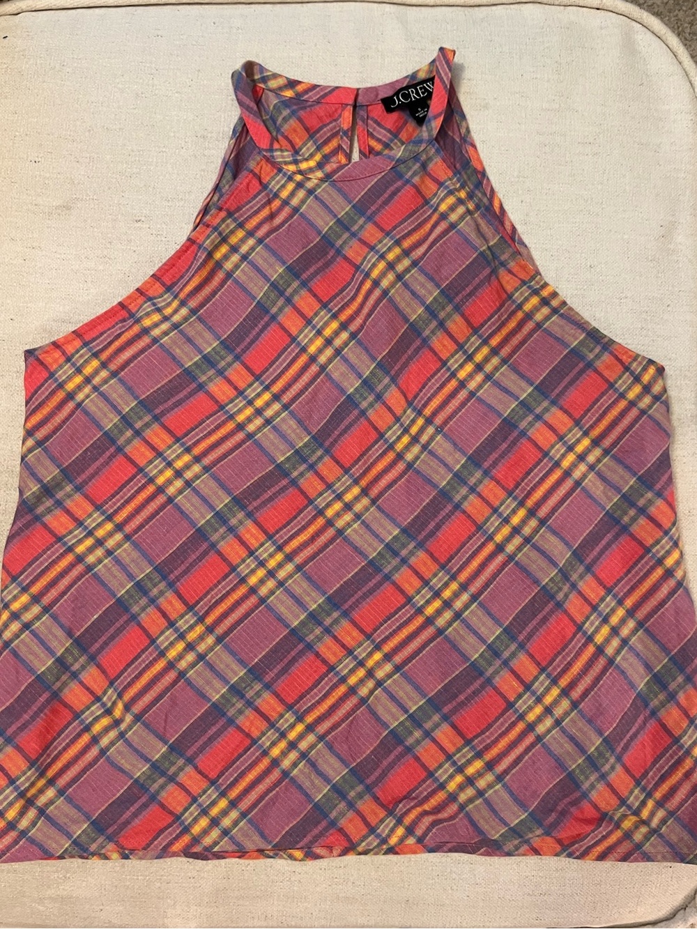 JCrew 100% Linen Halter Top, size S